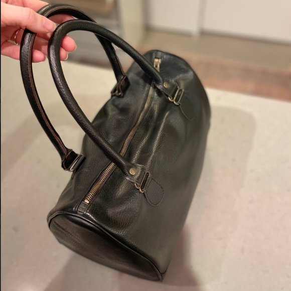 American Apparel Black Leather Handbag - Picture 3 of 7